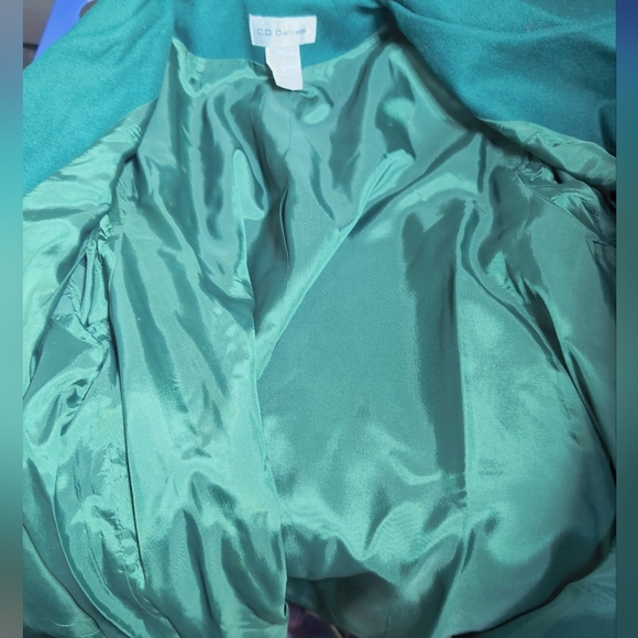 Vintage C.D. Daniels Sz 20W Emerald Green Wool Blazer - Picture 6 of 6